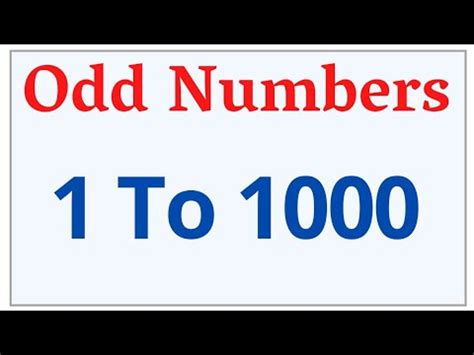 odd numbers 1 to 1000|odd numbers with commas.